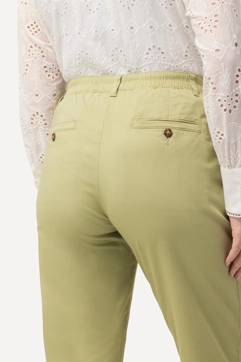 Immagine prodotto Ulla Popken Pantaloni chino modello Rena in tessuto elasticizzato con taglio della gamba conico e cintura comoda (44)