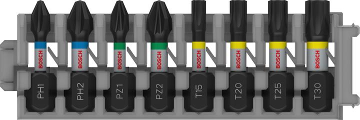 Actual product image Bosch Professional Zubehör PRO Impact Mixed Pack, PH1 PH2 PZ1 PZ2 T15 T20 T25 T30, 25 mm, 8 pcs. (PZ2, T20, PZ1, T30, PH2, T25, PH1, T15)