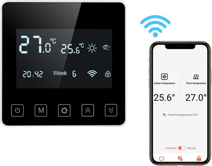 Actual product image Swarey WiFi thermostat