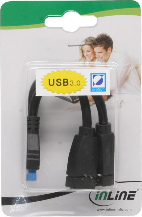 Image du produit InLine Câble adaptateur USB 3.0 (0.15 m)