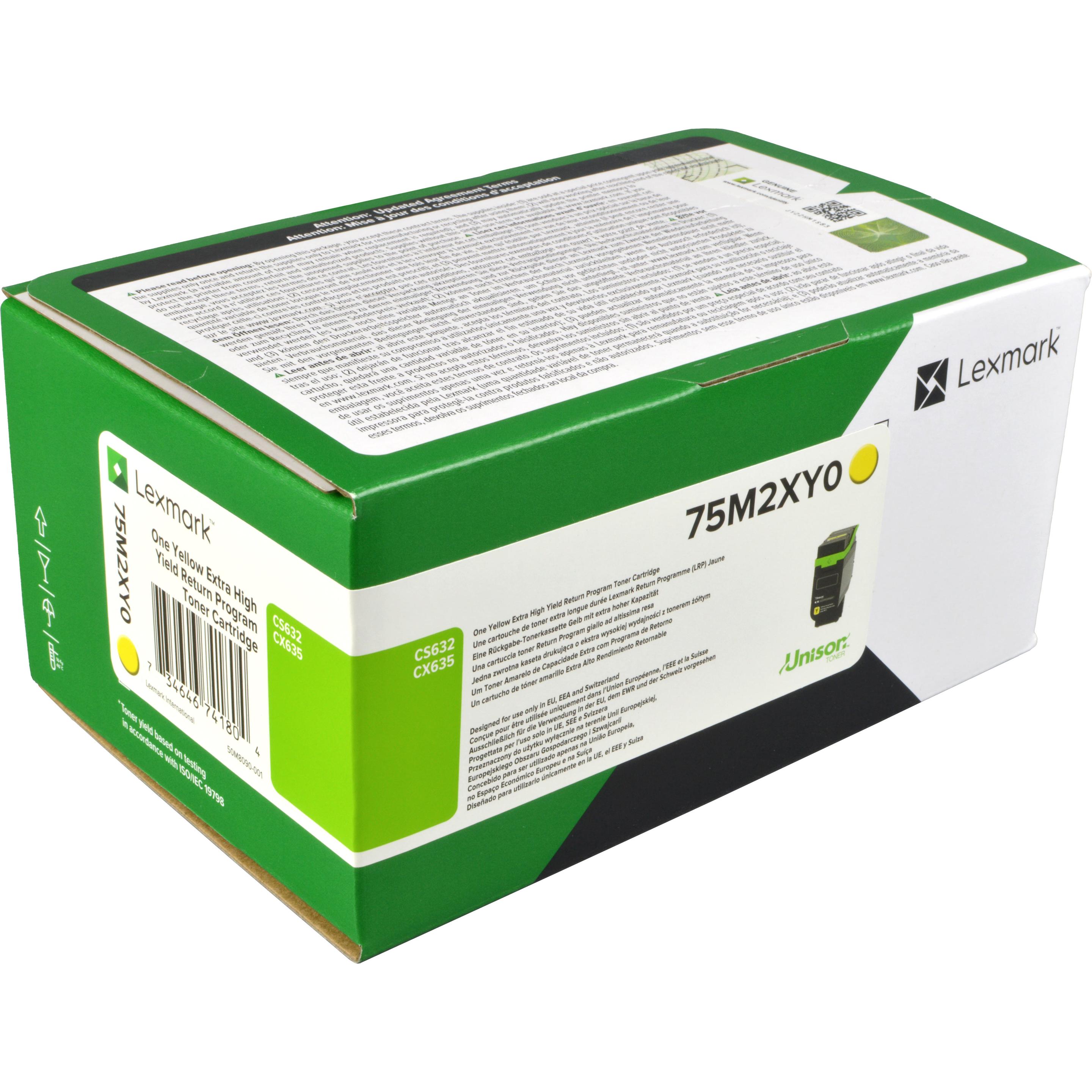 Thumbnail - Lexmark, Toner, Lxk CS632,CX635 Yel Rtn 11.7K Crtg (Y)