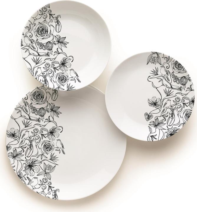 Produktbild Excelsa Black Roses Dinner Set (18 Stk.)