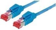 Productafbeelding Tecline Patchkabel S/FTP, PiMF, Cat 6, blauw, 7,5 m Halogeenvrij, met Leoni-kabel en Hirose-stekkers TM21 (S/FTP, CAT6, 7.50 m)