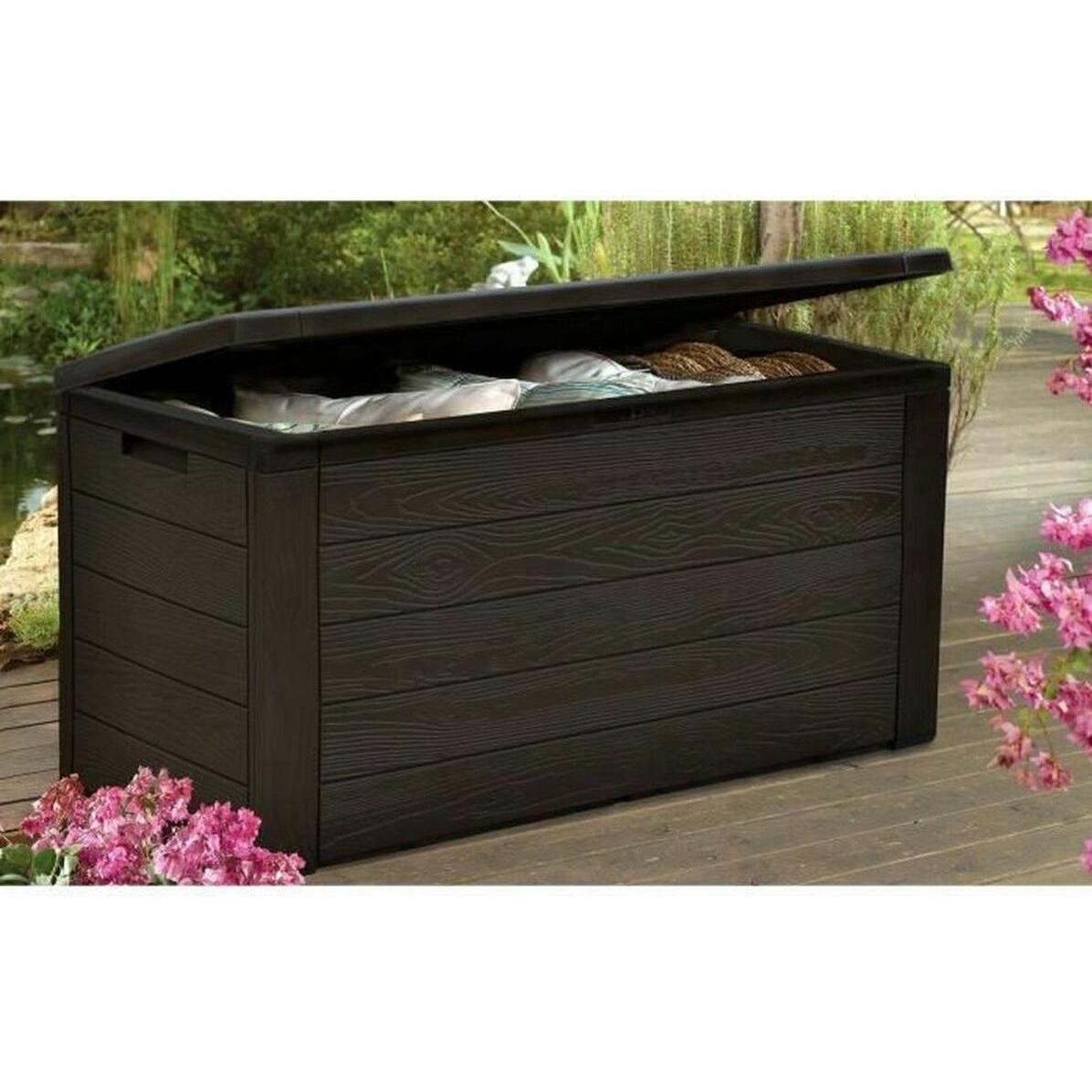 TOOD, Kissenbox, Aussenbereich-Truhe Braun Harz 120 x 46 x 58 cm
