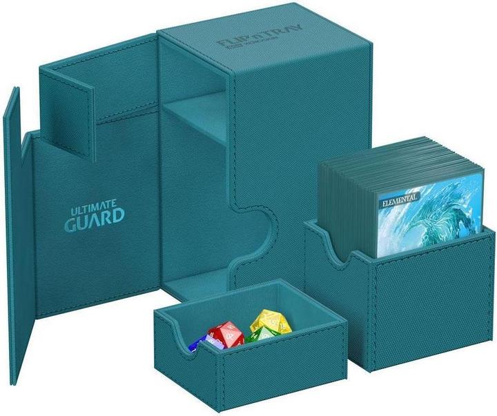 Image du produit Ultimate Guard Flip'n'Tray 80+ XenoSkin Monocolor Bleu Pétrole