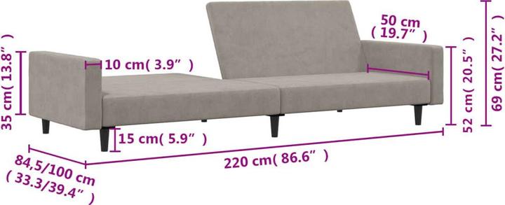 Produktbild vidaXL Schlafsofa