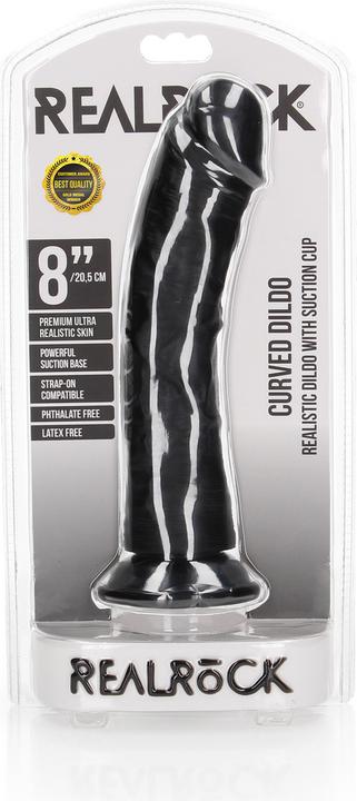 Produktbild RealRock Curved Realistic Dildo with Suction Cup - 8"/ 20,5 cm