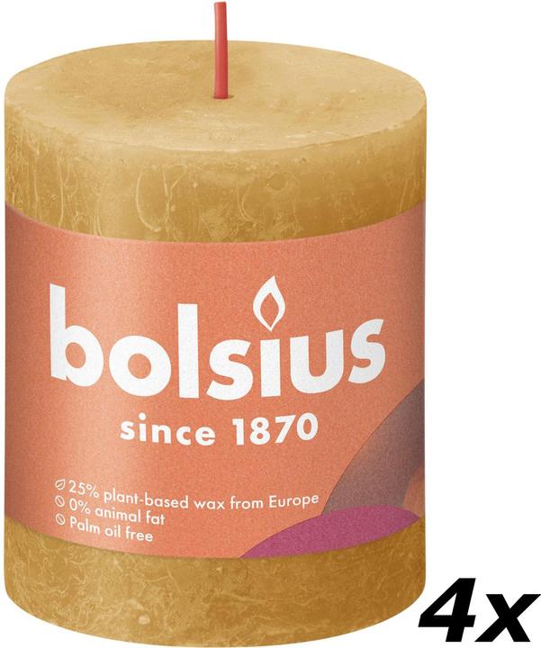 Produktbild Bolsius 4er-Set Stumpenkerze (4 Stk.)