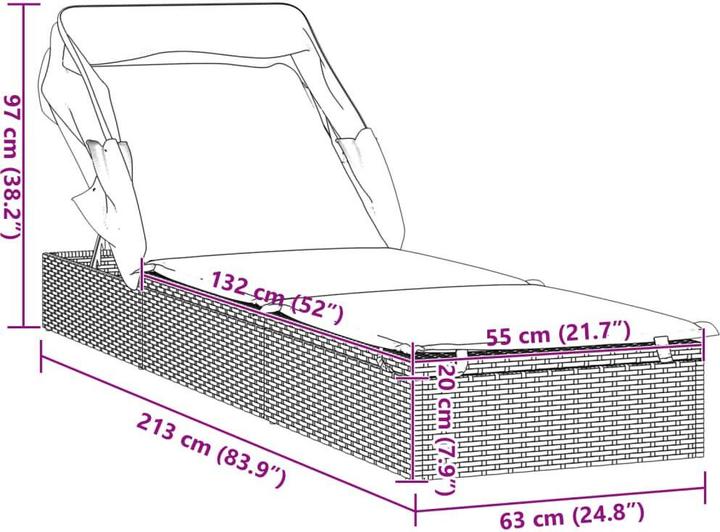 Immagine prodotto vidaXL Sonnenliege (63 cm)