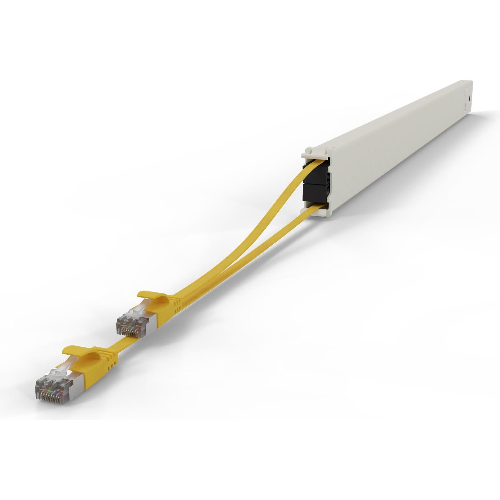 PATCHBOX one / Cassette / 46RU / Cat 6A, STP, 2.5 m, Gelb (STP, CAT6a, 2.50 m), Netzwerkkabel