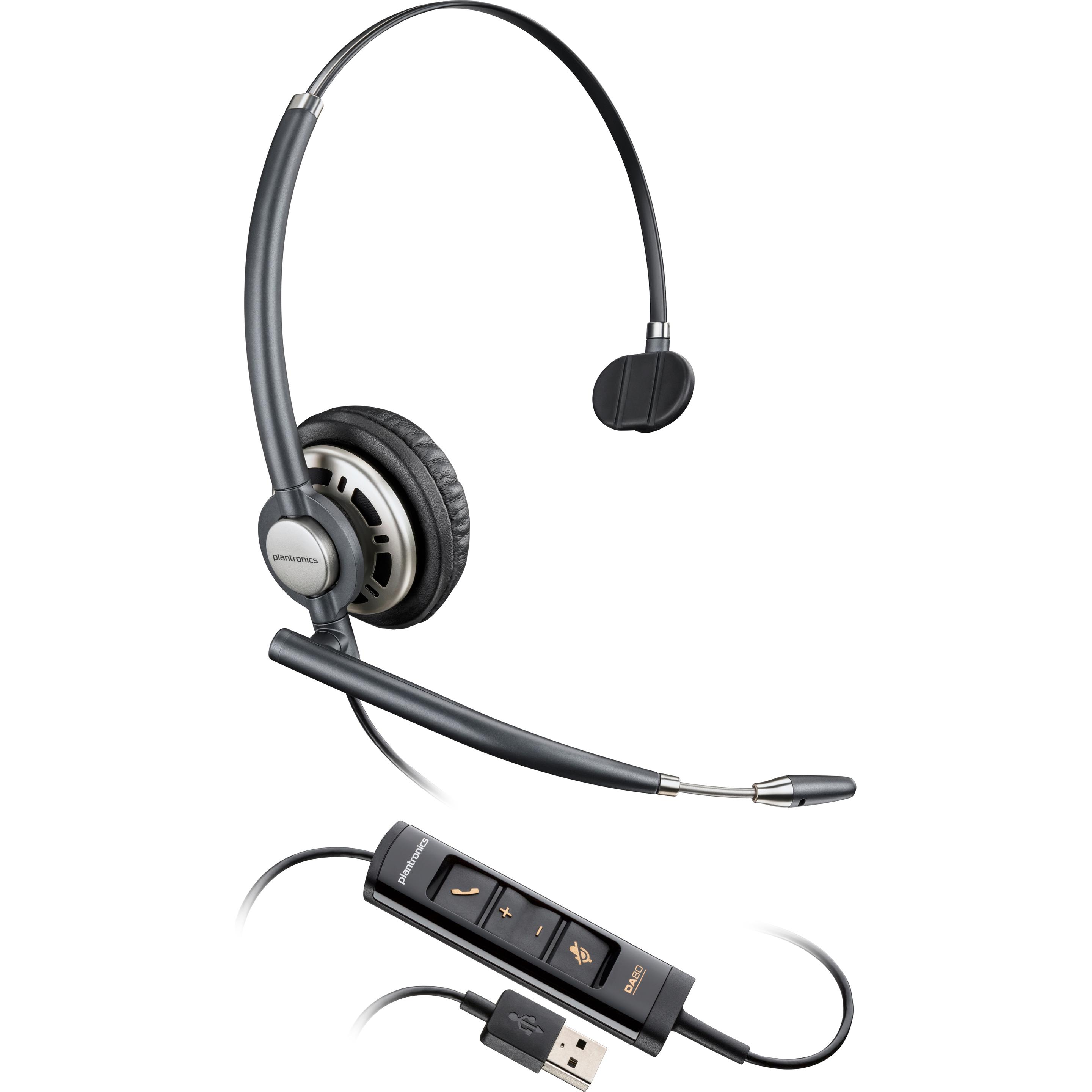 Poly HP EncorePro HW715 USB-Headset, Kabelgebunden, Anrufe/Musik, Kopfhörer, Schwarz (Kabelgebunden, USB-A), Office Head...