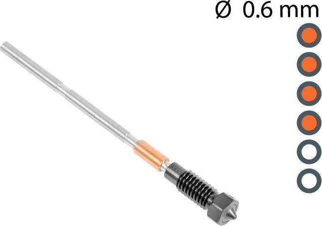 Actual product image Prusa Nozzle ObXidian - 0.6 mm für Nextruder (Blast pipe)