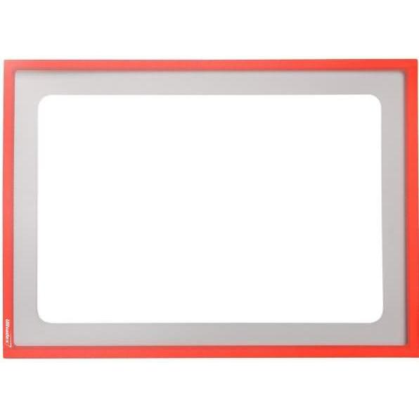Ultradex, Mappe, Infotasche mit Ausschnitt A4 quer BxH 312x225mm selbstklebend VE=5 Stück rot (A4, 1 x)