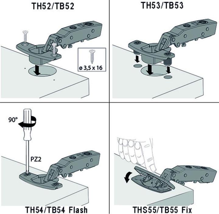 Produktbild Hettich 45° Topfbänder Sensys 8639i W45, Eckband vorliegend