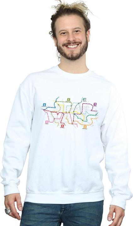 Actual product image Star Wars Mens Subway Map Logo Sweatshirt (4XL)