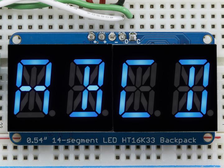 Produktbild Adafruit Alphanumerisches Display Blau 4 Zeichen I2C (Display)