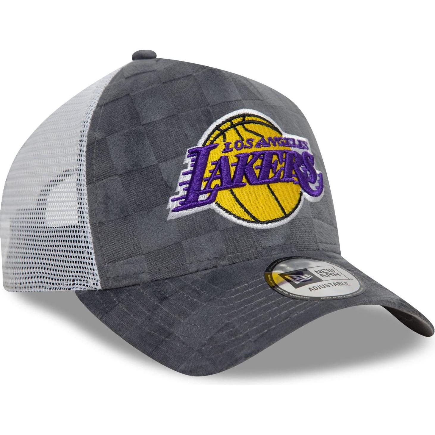 New Era, Herren, Cap, A-Frame Trucker Cap - CHECK Los Angeles Lakers, Grau, (One Size)