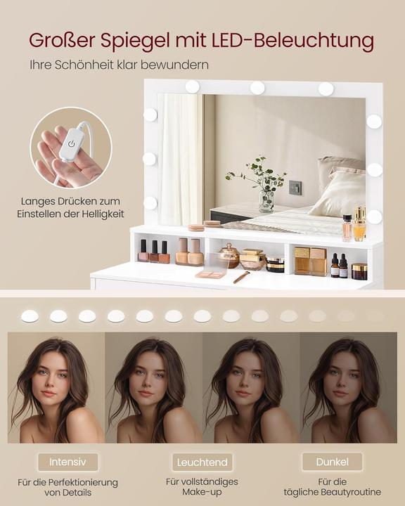 Image du produit Songmics Coiffeuse (80 x 40 x 140 cm)