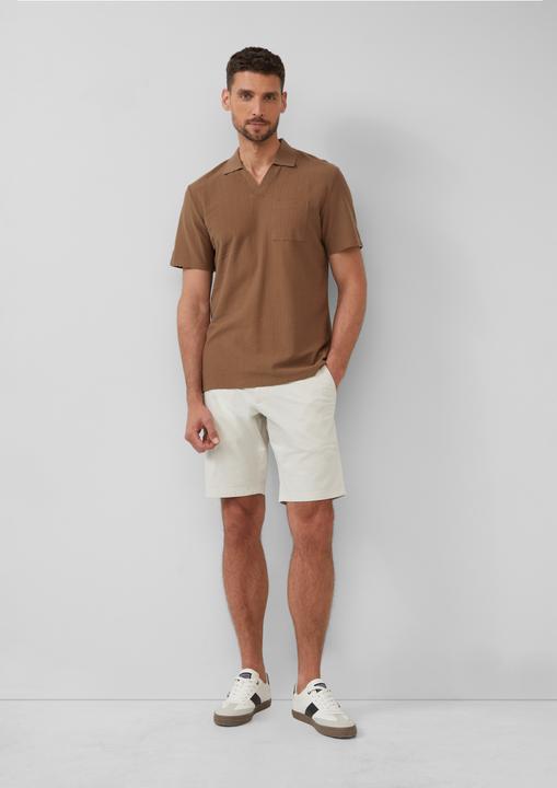 Actual product image S.Oliver Polo-Shirt Poloshirt aus Struktur-Jersey mit Brusttasche (L)