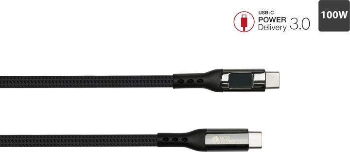 Actual product image Good Connections USB 2.0 charging and data cable 100W with digital display USB-C plug to (1 m, USB 2.0, 100 W)