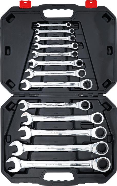 Produktbild BGS Ratschenring-Maulschlüssel-Satz (32 mm, 19 mm, 27 mm, 22 mm, 30 mm, 24 mm, 8 mm, 12 mm, 13 mm, 14 mm, 21 mm, 17 mm, 10 mm)