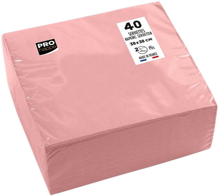 Immagine prodotto PROnappe rosa a 2 strati 19,0 x 19,0 cm 40 pz. (40 pz., 38 x 38 cm)
