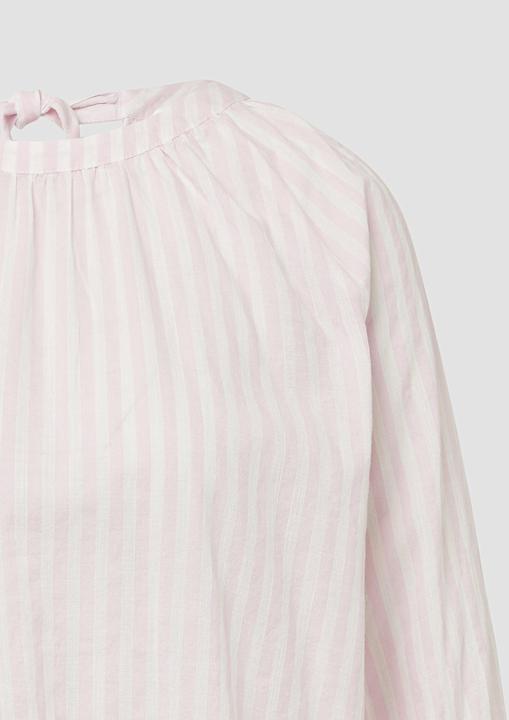 Produktbild S.Oliver Bluse Streifenbluse mit Raffung und Schleife (42)
