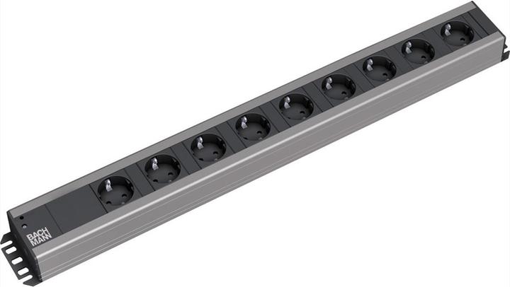 Bachmann HANDWERKER Steckdosenleiste, 9-fach, ohne Schalter (9 x, CEE 7/3, 2 m)