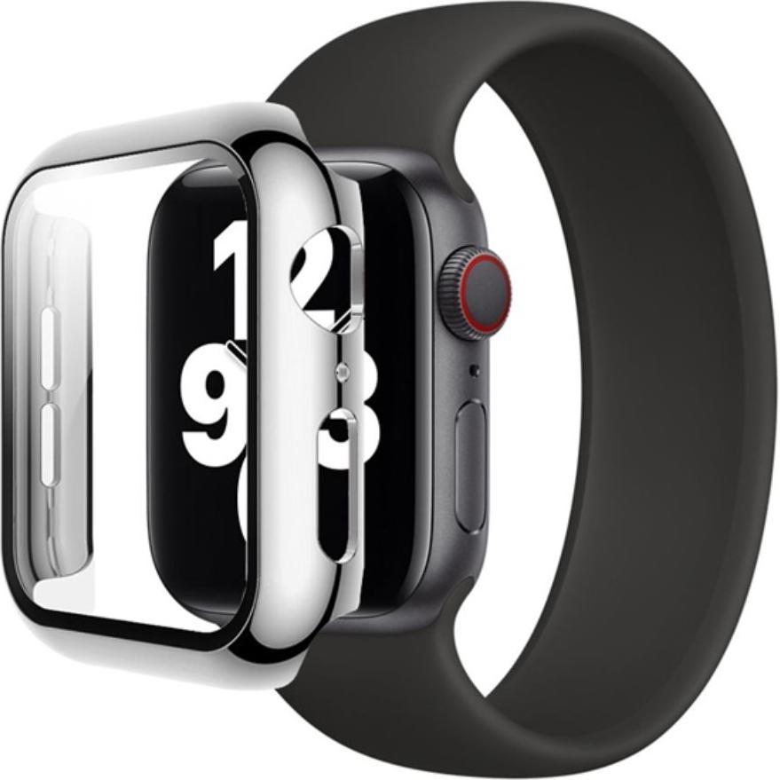 EKO Hülle für Apple Watch 38mm Vollständiger Schutz mit gehärtetem Glas, Smartwatch Zubehör, Transparent
