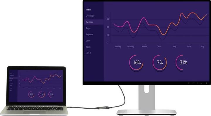 Image du produit Renkforce HDMI – USB C Adapterkabel (0.15 m, HDMI, USB Type C, 2.0)