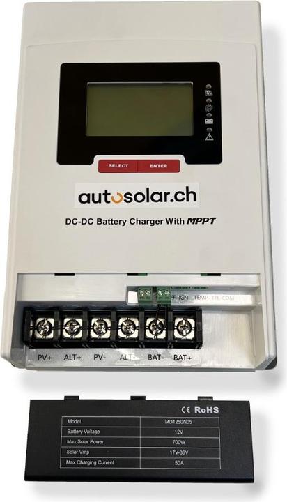 Actual product image Autosolar Solar MPPT-Laderegler und Ladebooster 50A