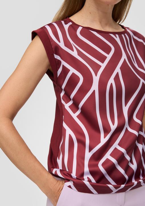 Immagine prodotto s.Oliver T-Shirt Ärmelloses Blusenshirt im Materialmix (46)