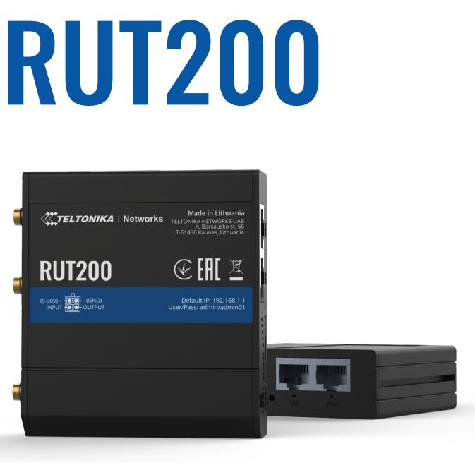 Teltonika · Router · RUT200 · Kompakter-4G/LTE Router · eSIM, Router