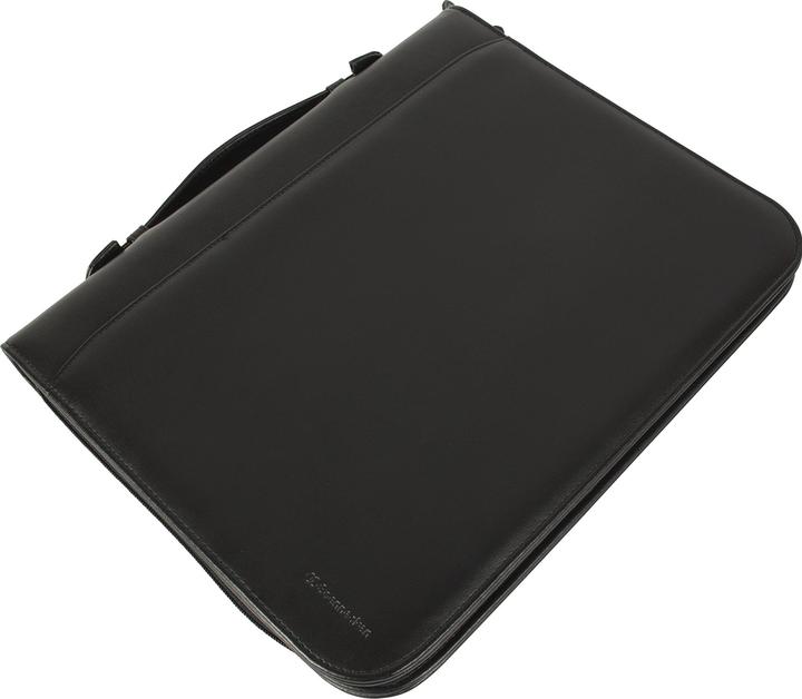 Produktbild Soennecken Schreibmappe ESSEN Masse: 37 x 30 x 4,5 cm (B x H x T) Werkstoff: Lederimitat Farbe: schwarz (A4, 1 x)
