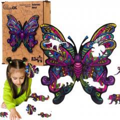 Produktbild PuzzleOk Holz-Öko-Puzzle 103 Bunter Schmetterling A3
