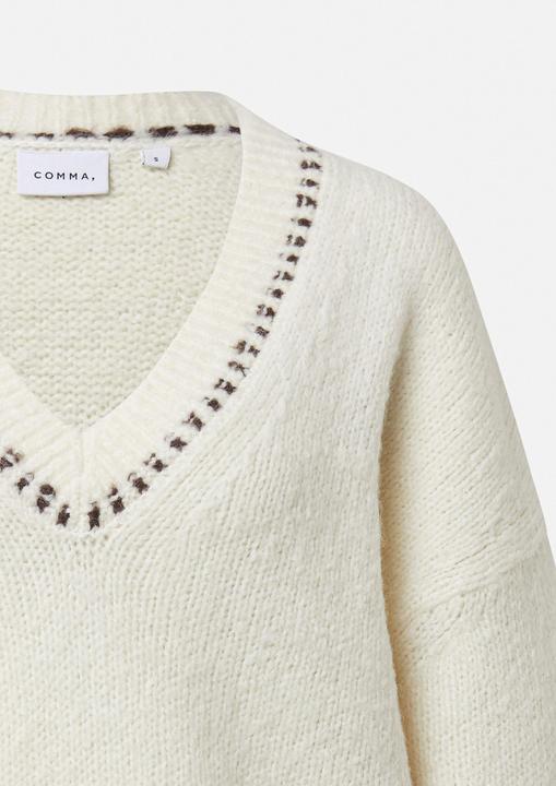 Produktbild Comma Strickpullover Lässiger Strickpullover aus Alpaka-Wollmix (XS)
