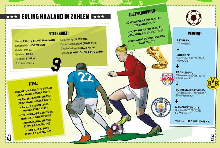 Produktbild Kozinowski:Werde wie... Erling Haaland (Deutsch, Jonas Kozinowski, Alessandro Valdrighi, Schwager & Steinlein Verlag, 2024)
