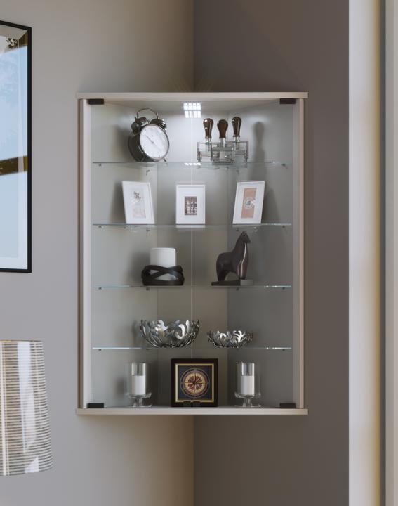 Immagine prodotto VCM Stand da collezione Vetrina d'angolo Legno Vetro Vecko (88 x 67 x 23 cm)