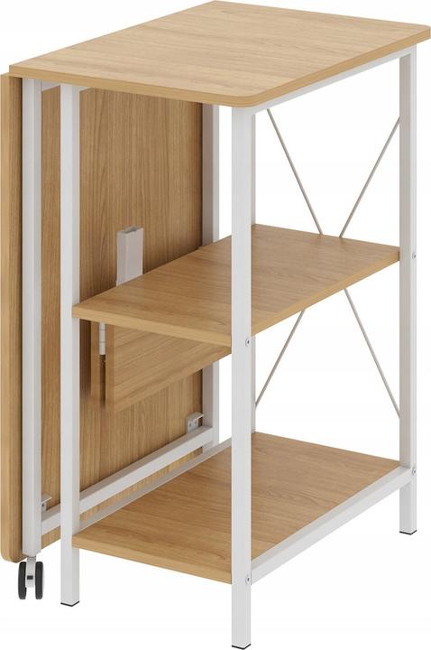 Produktbild Maclean Loft Klappschreibtisch Masse: 107x45x75cm max - 150 kg mit Platte Buche hell MC-411 W (107 x 45 x 75 cm)