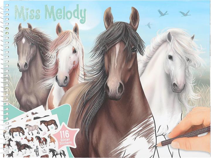 Image du produit Magni DEPESCHE Miss Melody Livre de coloriage Rêves de chevaux avec autocollants