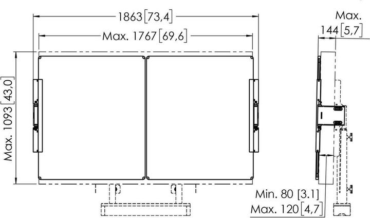Image du produit Vogels RISE A217 WHITEBOARD SET 75IN