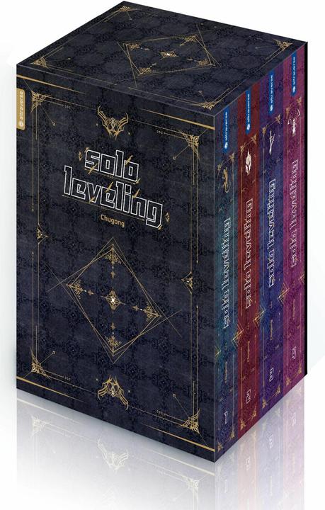 Produktbild Solo Leveling Roman 01 - 04 mit Box (Deutsch, Chugong, 2022)