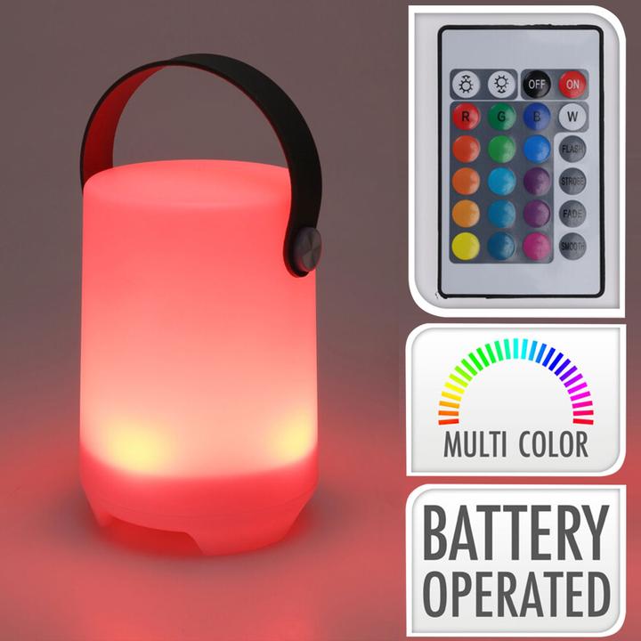 Produktbild Home&Styling Tischlampe Akku mit 4 Lichtmodi in weiss & 16 RGB-Farben, IP44