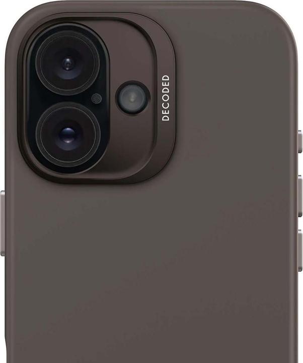 Actual product image Decoded AntiMicrobial Silicone Backcover with MagSafe for iPhone 16 - Dark Brown (Apple iPhone 16)