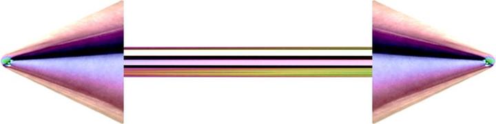 Immagine prodotto Star Piercing Micro Barbell colorato con due coni (senza ottone, Acciaio chirurgico 316L)