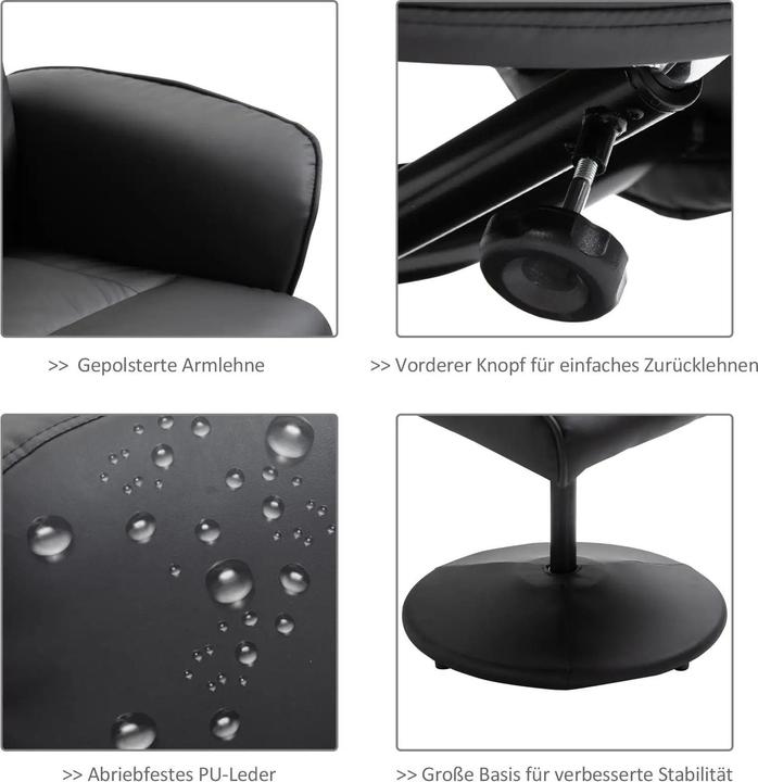 Actual product image Jamb Massage chair with footrest