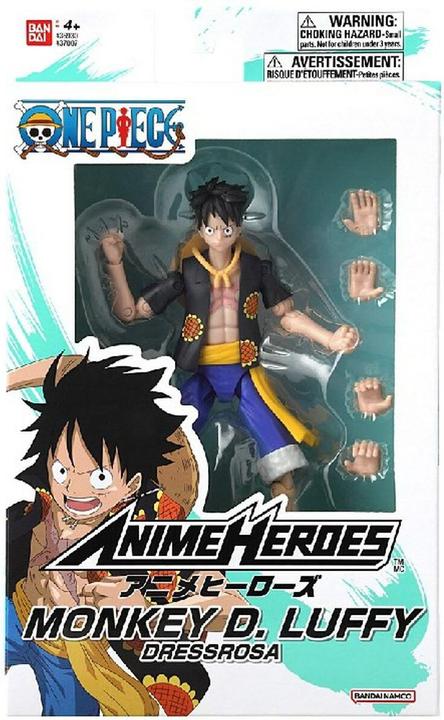 Produktbild Bandai ONE PIECE - Monkey D. Luffy "Vers. Dressrosa" -Fig. Anime Heroes 17cm