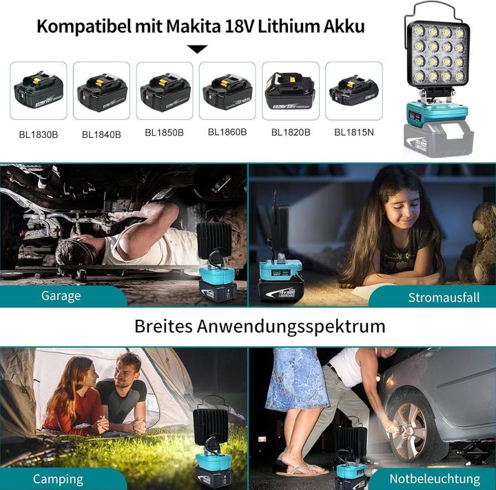 Actual product image ‎Edtran Akku-Arbeitsleuchte (6000 lm)