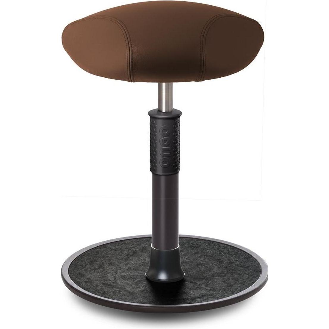 Ongo, Bürostuhl, Sitz- Stehhocker Free Regular Triangel Boxmark Leder Braun schwarz /schwarz
