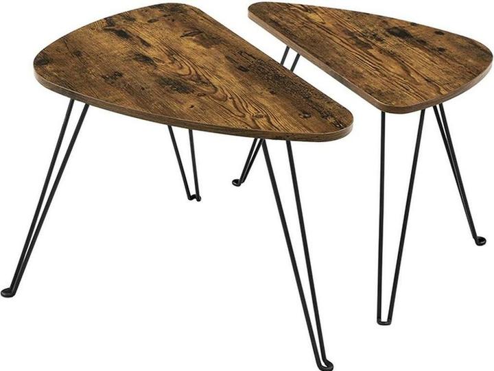 Image du produit Vasagle Ensemble de tables basses en bois marron (52 x 60 x 47.50 cm)